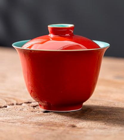 Palastwand rote chinesische Teetasse