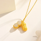 Peanut Inlaid Hetian Jade Pendant Necklace