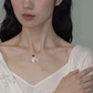 Chinese Feng Bird Necklace – White Shell & Red Agate Minimalist Pendant