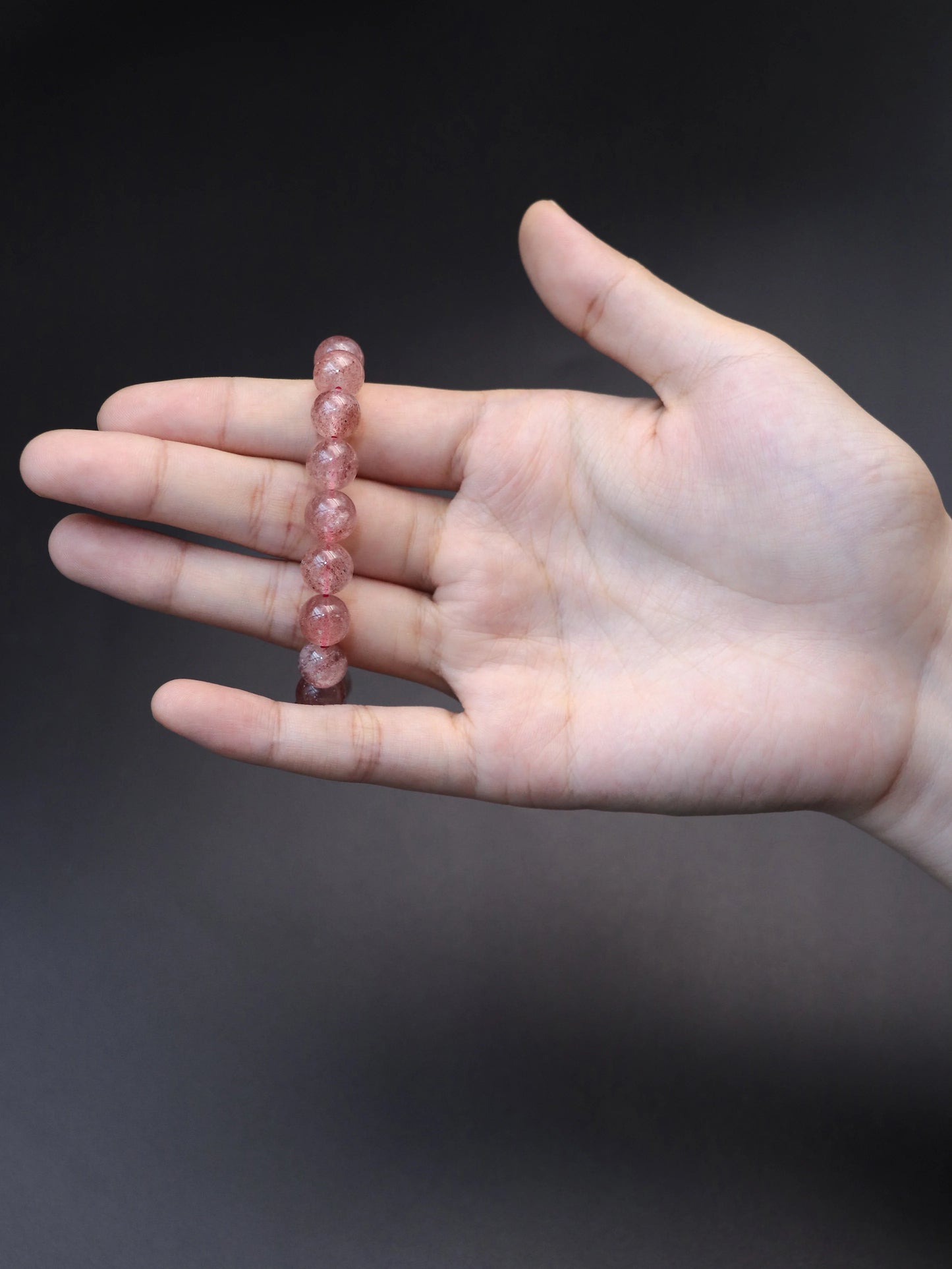 Natural Strawberry Crystal Bracelet – Emotional Balance & Self-Love Healing Jewelry