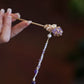 New Chinese Style Amethyst Pearl Tassel Hairpin – Elegant Hanfu Qipao Hair Ornament