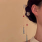 Elegant Blue Teardrop Hairpin – New Chinese Style Hair Stick for Hanfu, Qipao and Formal Wear