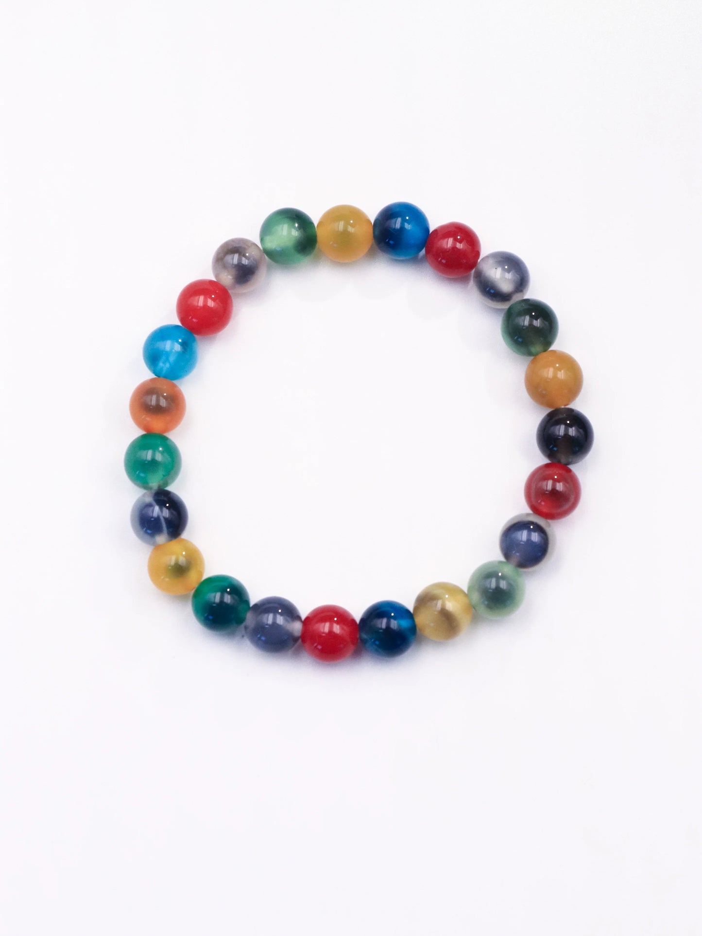 Natural Candy-Heart Agate Bracelet – Grounding, Joy & Aura Cleansing Crystal Jewelry