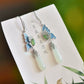 925 Sterling Silver Blue Enamel Butterfly &amp; Hetian Jade Drop Earrings
