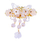 Retro Chinese Butterfly 6 Beads 4 flower Hair Clip