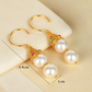 Ruyi Double Pearl Drop Earrings – New Chinese Style Filigree Gold-Plated S925 Silver Earrings