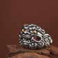 Vintage Thai Pi Xiu Ring – Adjustable Men's Lucky Beast Open Band Ring