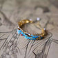 Vintage Blue Enamel Cloud Pattern Bangle – Adjustable New Chinese Palace Style Bracelet for Women