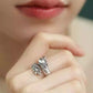 S925 Silver Dragon and Phoenix Couple Rings – Adjustable Open Band, Vintage Chinese Style, Unique Pair Rings for Couples