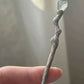 Elegant Crystal Silver Hairpin – New Chinese Style Textured Branch Hair Ornament