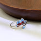 Minimalist Cloisonné Lotus Open Ring for Women – Artistic Light Luxury Design | S925 Sterling Silver