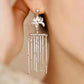 S925 Sterling Silver Iris Waterfall Tassel Earrings – New Chinese Style Miao-Inspired Drop Earrings