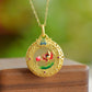 Lotus Pond Under Moonlight S925 Gold-Plated Silver Hetian Jade Enamel Openable Lotus Sachet Pendant Necklace for Women