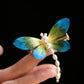 Soft Velvet Dragonfly Hair Clip – Elegant Qipao & Hanfu Side Hair Decoration