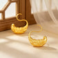 Song Dynasty Inspired Gilded Gourd Earrings – Traditional Chinese Gold-Plated Silver Jewelry