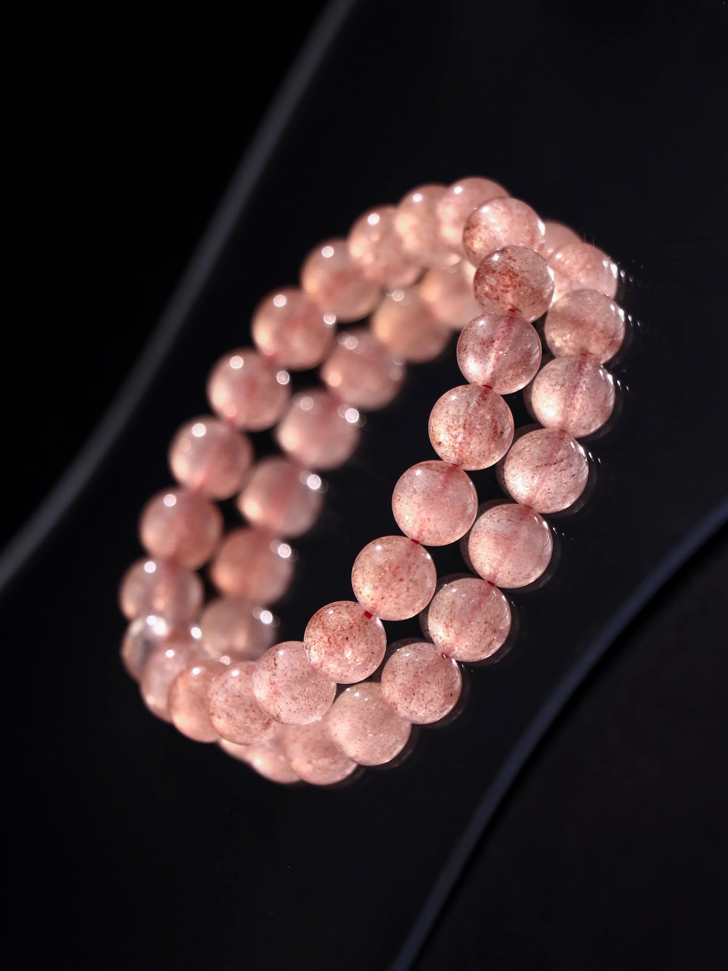 Natural Strawberry Crystal Bracelet – Emotional Balance & Self-Love Healing Jewelry