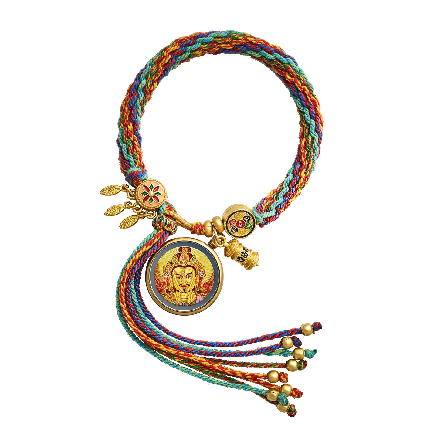 999 Silver Tibetan Thangka Bracelet – Wealth, Protection & Good Luck Feng Shui Amulet
