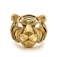 New Chinese Style Tiger Head Ring – Brass Hollow Zodiac Statement Jewelry