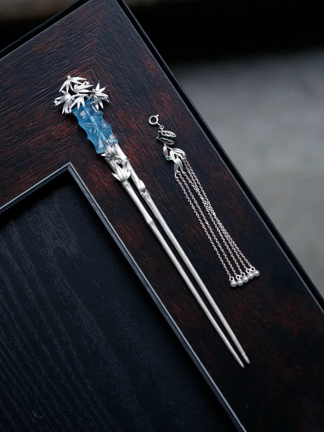 Bamboo Shadow Cicada Hair Stick – Elegant New Chinese Style Hairpin for Mamian Skirt and Hanfu