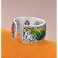 Fine Silver 999 Phoenix & Peony Enamel Open Ring – Hand-Engraved Chinese Auspicious Jewelry