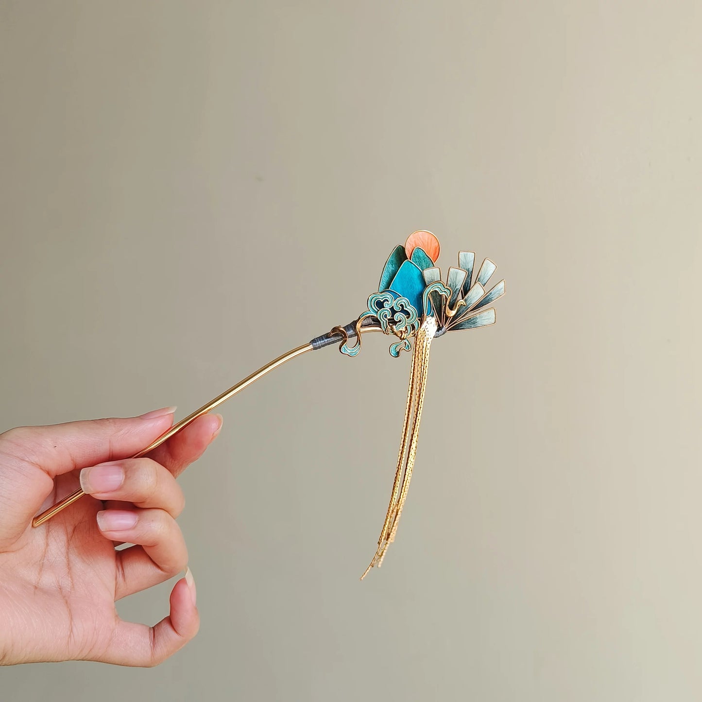 Handmade Velvet Flower Hairpin | Traditional Chinese National Style Hair Accessory Gift