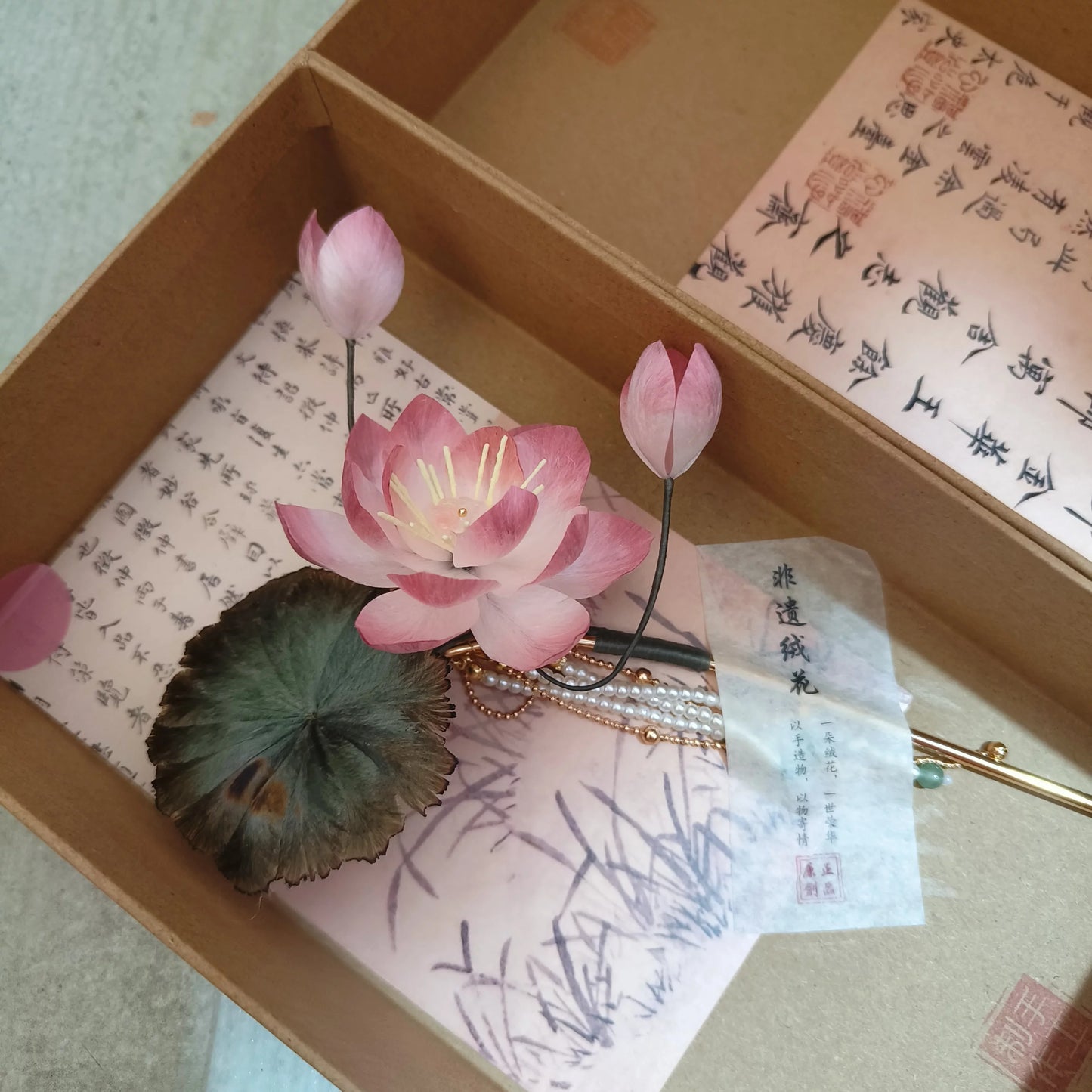 Handmade Velvet Lotus Flower Hairpins | Traditional Chinese Hanfu & Qipao Accessories