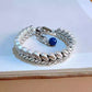 Traditional Chinese Feng Shui Wheat Motif Bracelet with Lapis Lazuli – Adjustable Lucky Hand Chain | 999 Sterling Silver