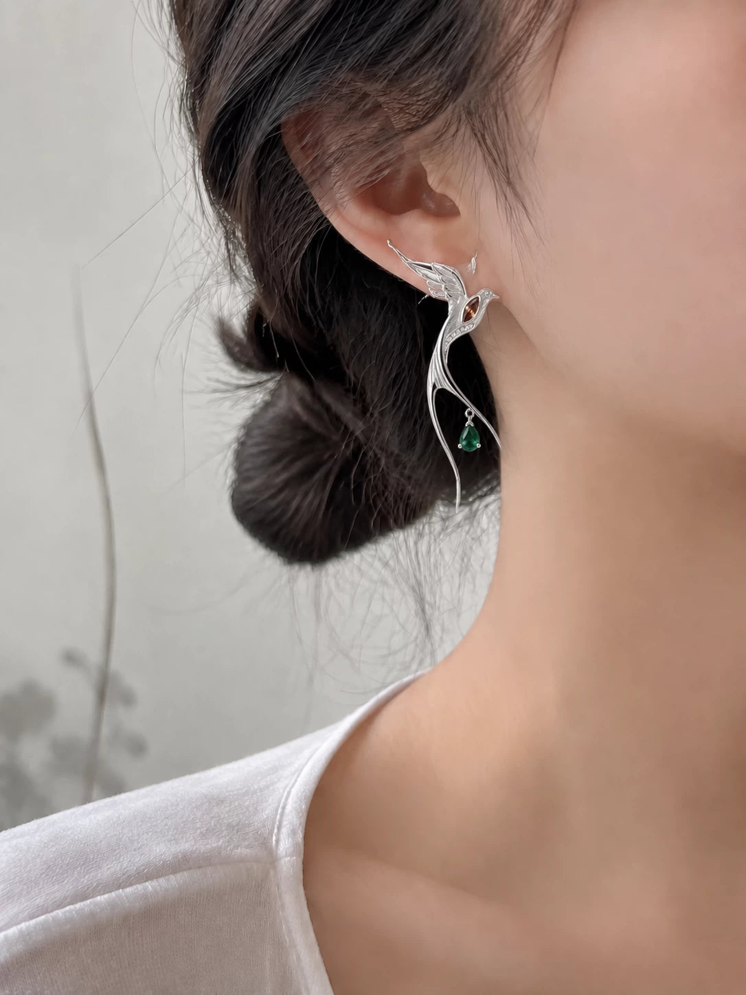 Twin Swallows Return Earrings – Zen-Inspired Chinese Style Elegant Jewelry