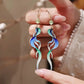 Oriental Green Streamer Earrings – Artistic New Chinese Style Statement Earrings