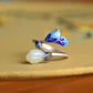 Handcrafted Magnolia Blossom Ring in 925 Sterling Silver  Hetian Jade – Vintage Chinese Cloisonné Enamel Adjustable Ring