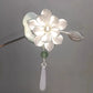 Ink Wash Lotus Hairpin – Handmade Wrapped Flower Hair Stick for Hanfu and New Chinese Style