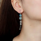 Cloisonné Flower Earrings with Jade Beads and Wheat Tassels – New Chinese Style