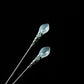 White Calla Lily Pearl Hairpin – New Chinese Style Elegant Silver-Plated Hair Stick（A Pair）