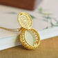 Lotus Pond Under Moonlight S925 Gold-Plated Silver Hetian Jade Enamel Openable Lotus Sachet Pendant Necklace for Women