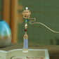 Tassel Hairpin Stick | Gold-Plated Copper Chinese Hair Accessory with Turquoise, Agate & Pearl