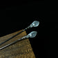 White Calla Lily Pearl Hairpin – New Chinese Style Elegant Silver-Plated Hair Stick（A Pair）