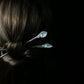 White Calla Lily Pearl Hairpin – New Chinese Style Elegant Silver-Plated Hair Stick（A Pair）