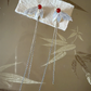 White Mother-of-Pearl Butterfly Wing Tassel Earrings