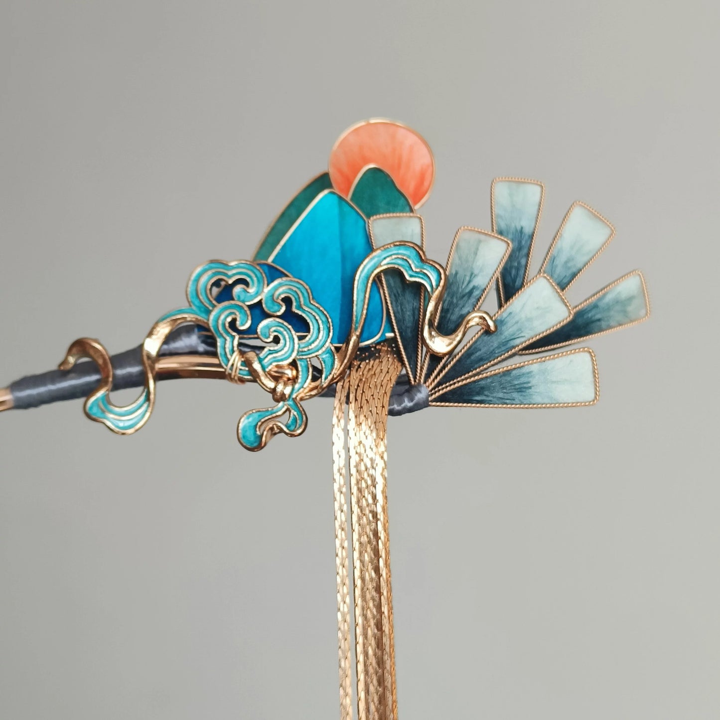 Handmade Velvet Flower Hairpin | Traditional Chinese National Style Hair Accessory Gift