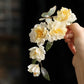 Elegant Yellow Blossom Butterfly Hair Clip – Tang Style Chinese Hair Accessory for Qipao and Hanfu