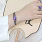 Purple Gemstone Adjustable Bangle – Ziqi Donglai New Chinese Style Open Cuff Bracelet for Women | Vintage Palace & Ethnic Jewelry