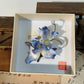 Handmade blue iris Ronghua flower brooch