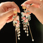 Pair of vintage courtly butterfly drop earrings