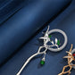 Gold and silver bamboo tassel hairpins side by side