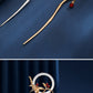 Gold and silver metal hairpin stem detail
