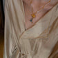 Full view of the double-layer gourd necklace with pendant and tassel