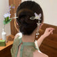 Elegant Chinese Hairpin – Smoky Purple Butterfly Beaded Tassel | New Oriental Style Hanfu Accessories