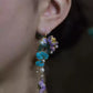 Lotus drop earrings shown worn