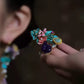 Close-up of the matching lotus hairpin