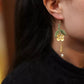 Handmade-inspired osmanthus flower tassel earrings, product detail